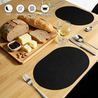 homing Heat Resistant Oval Placemats Set of 6, Black - Image 6