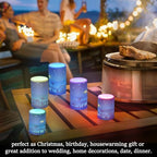 ALAZA Christmas Blue Nativity Scene Flickering Flameless Candles Battery Operated with Remote Timer,Tea Light Candles LED Pillar Votive Candles Set of 2 for Outdoor Indoor Decorations - Image 7