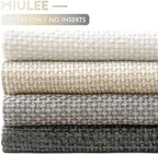 MIULEE Soft Decorative Chenille Pillow Covers Gray 18x18 Pack of 4 - Image 6