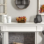 Nearly Natural Pumpkin, Gourd, Berry and Maple Leaf Artificial Arrangement 17 in. W x 12 in. D x 9 in. H - Image 3