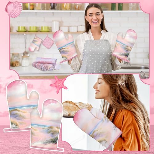 VitalCozy 10 Pcs Pink Ocean Kitchen Decor Set Kitchen Towels - Image 6