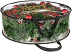 Clear Wreath Storage Bag 24 Inch Christmas Wreath Storage Container, Heavy Duty Wreath Protector with Handle for Holiday Seasonal Wreath Garland, 4Pcs by CINPIUK