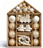 Ornaments for Christmas Trees,74 Count Gold Christmas Tree Decorations, Shatterproof Plastic Hanging Bulbs Decorations Set for Xmas Holiday Party by BYOFI