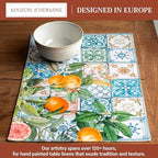 Maison d' Hermine Placemats Set of 4 Reusable 100% Cotton (13"x19") - Image 2
