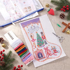 Janinka 24 Pcs Christmas Stocking Nutcracker 18 Mesh Needlepoint Canvas Kit - Image 3