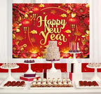 Chinese New Year 2027 Backdrop 10x8FT Red Lantern Traditional Happy Lunar New Year Photography Background Chinese Spring Festival Party Decorations Supplies Photo Props - Image 3