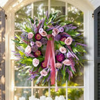 24 Inch Spring Summer Wreaths for Front Door Outside,Mantel,Porch&Entryway - Image 3