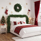 6FT 2 Pack Norfolk Pine Garland, Realistic Christmas Mantel Decor - Image 7