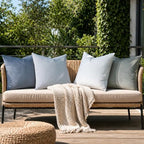 a moment Waterproof Throw Pillow Covers Set of 4,26x26 Inch Outdoor Stain Resistant Pet Friendly Pillowcases Cushion Covers for Patio Sofa and Living Room,Coastal Mist - Image 7