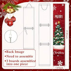 Merry Christmas Porch Sign Vertical Xmas Wooden Door Decor, 47" H - Image 2