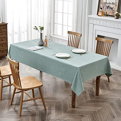 BALCONY & FALCON Rectangle Table Cloth Waterproof Sage Green 55"x95" - Image 4