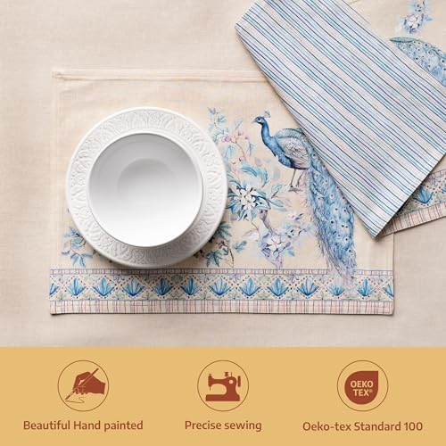 Maison d' Hermine Placemats Set of 4 Reusable 100% Combed Cotton (13"x19") - Image 2