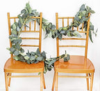 DearHouse 6.2 Feet Eucalyptus Garland Artificial Silk Eucalyptus Leaves Vines Handmade Garland Greenery Wedding Home Backdrop Arch Wall Decor - Image 3