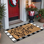 Tinideya 2 Pcs Merry Christmas Layered Doormat Set, 23.6" X 35.4" - Image 3
