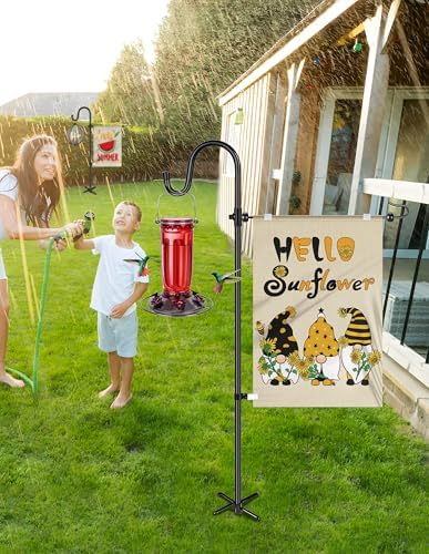 XDW-GIFTS Garden Flag Stand, Sturdy 2-Pack Flag Pole Holder with Shepherd Hook for Yard Decorations Outdoor Garden Flag Holder for 14''x20'' Flags 45 in Heavy Duty Yard Flag Post Stake (Without Flag) - Image 5