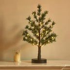 Fudios Lighted Christmas Pine Tree with Timer 60L Fairy Lights Battery Operated or USB Plug in18IN for Home and Holiday Decoration - Image 7