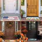 12Pcs Doormat Inserts Seasonal Entrance Doormats Interchangeable Welcome Doormats Welcome Mat Outdoor for Fall Christmas Front Door Outdoor Indoor 22in x 10in All Season and Holiday - Image 6