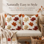 Embroidered Fall Throw Pillow Covers,18x18 Inch Set of 2 - Image 4