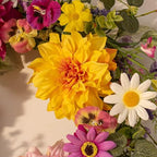 FloralElegance Summer Flower Wreath 22 Inch Floral Wreaths for Front Door Artificial Spring Summer Wreath with Colorful Flowers for Springtime Easter Holidays Wall Porch - Image 5