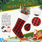 Tatuo 12 Pack Christmas Burlap Stockings Hanging,Novel Color - Image 4