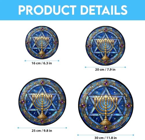 Hanukkah Suncatchers for Windows Hanging 9.8" - Image 6
