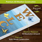 Briarwood Lane Spring Double Sided Reversible Pine Porch Leaner 47x9.5 Spring Buzz For Spring Porch Leaner - Image 4