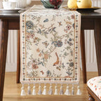 ISAENNE Designer French Linen Extra Long Table Runner,118"x12"-Cornucopia - Image 5
