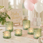 36 Pack Votive Candle Holders, Green Glass Tea Light Candle Holders - Image 5