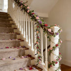 idyllic 6ft 2PCS Spring Pink Lavender Vine Garland Artificial Flower Decor for Front Door Mantel Table Stair Railing Window Porch Indoor Outdoor Home Decor - Image 4