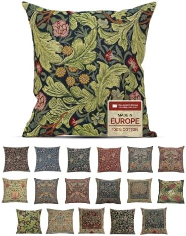 William Morris Leicester Tapestry Throw Pillow Cover 16 x 16 in by CCharlotteHomeFurnishings