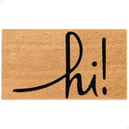 THEODORE MAGNUS Door Mat - Welcome Mat for Front Door with Non-Slip Backing - Durable Coir Doormat - Perfect for Outside Entrance and Entryway Matt - Outdoor/Indoor - hi! - 17" x 30" by TheodoreMagnus