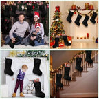 12 Pcs Christmas Stocking 18" Plush,Black - Image 6