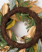 Balsam Hill | Artificial Christmas Wreath for Front Door | Un-lit Realistic Greenery | Indoor & Outdoor Christmas Decor (Gilded Forest 28") - Image 3