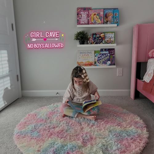 Women Lounge Neon Sign Girl Cave No Boys Allowed Pink Neon Signs - Image 4