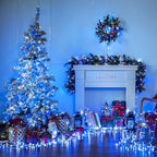 JMEXSUSS 400 LED Blue and White Christmas Lights Indoor Outdoor with Remore - Image 4