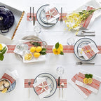 Solino Home 100% Pure Linen Table Runner, 14 x 120 in, Red and White Stripe - Image 3