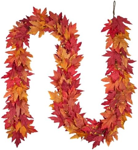 JORNOY 6FT Fall Leaves Garland for Mantle by JORNOY