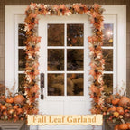 6 FT Lighted Fall Garland with Lights Autumn Automatic ON/Off Timer - Image 5