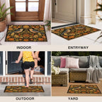 Fall Bird Pumpkin Faux Coco Coir Doormat Door Mat 17x30 Inch - Image 6