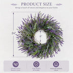24'' Lavender & Eucalyptus Wreath for Front Door - Image 2