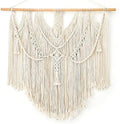 Mkono Macrame Wall Hanging Boho Home Decor Chic Woven Decoration for Bedroom Living Room Apartment Dorm Gallery Perfect Handmade Christmas Gift Ideas, 1 Pack, Large Size, 36"x35" by Mkono