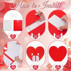 Large Valentine's Day Cardboard Stand Up Set of 3 Sizes 22 inch 31 inch 36 inch with Foothold Photo Props Decoration Valentines Day Conversation Heart Backdrop Stand for Yard Outdoor Indoor - Image 3