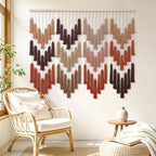 Large Macrame Wall Hanging Brown Dip-Dyed Tapestry Bohemian Chic Wall Art - Image 6