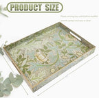Spsyrine Plastic Serving Tray with Handles for Coffee Table, Dianthus - Image 3