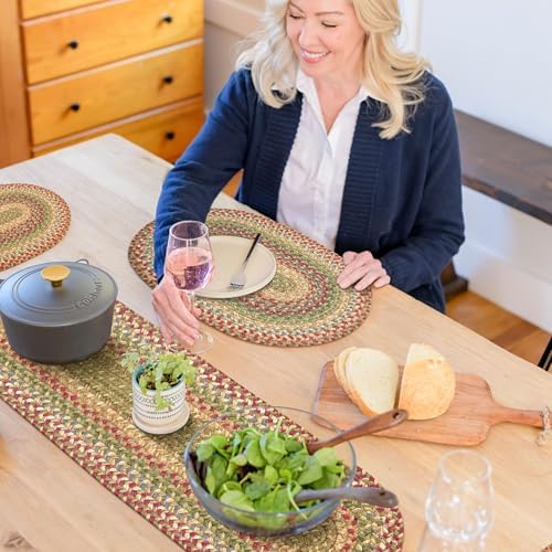 Homespice Azalea Jute Braided Table Runner, Oval 8x28 Set of 2 by Homespice