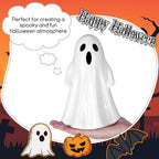 Leinuosen 6 Pcs White Ceramic Ghost Figurines Halloween Tabletop Decor - Image 2