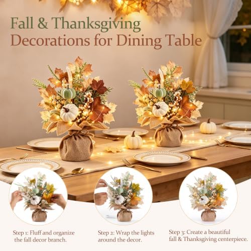 Fall Thanksgiving Table Decorations, Centerpieces for Tables, 2 Pack - Image 3
