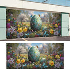 ANNA QUEEN Easter Garage Door Banner 6x13FT, Giant Floral Easter Egg Garden Scene Garage Door Cover, Large Spring Outdoor Decoration Backdrop for Double Garage Doors, Yard, Fence & Easter Party Photos - Image 6