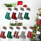 Skylety 36 Pcs Christmas Stockings Bulk Buffalo Plaid Xmas Tree Ornaments - Image 5