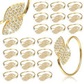 100 Pcs Napkin Rings Gold Table Decorations Durable Bling Leaf Shaped Napkins Rings Round Napkin Holders Buckles for Thanksgiving Day Christmas Dining Table Parties Everyday by Unknown